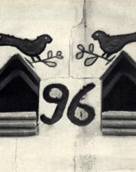 Декоративная обработка верхней части стены жилого дома. Слободка. Иллюстрация из книги «Каменный цветок Молдавии». Гоберман Д.Н. 1970