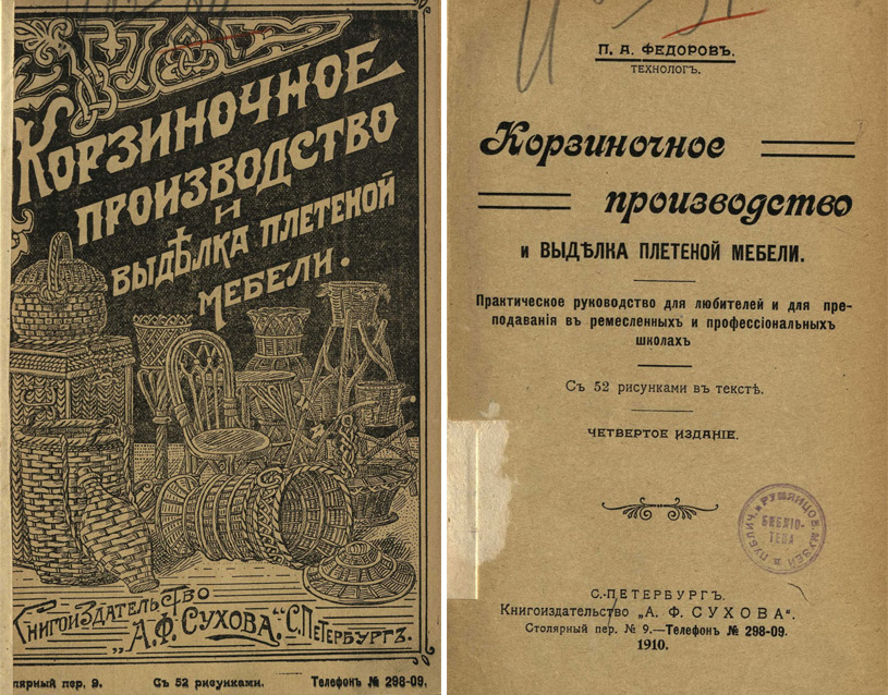Корзиночное производство и выделка плетеной мебели. Федоров П.А. 1910